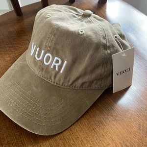 Vuori Female Hat. Army Green Canvas ball cap. Unworn. New with tags.
